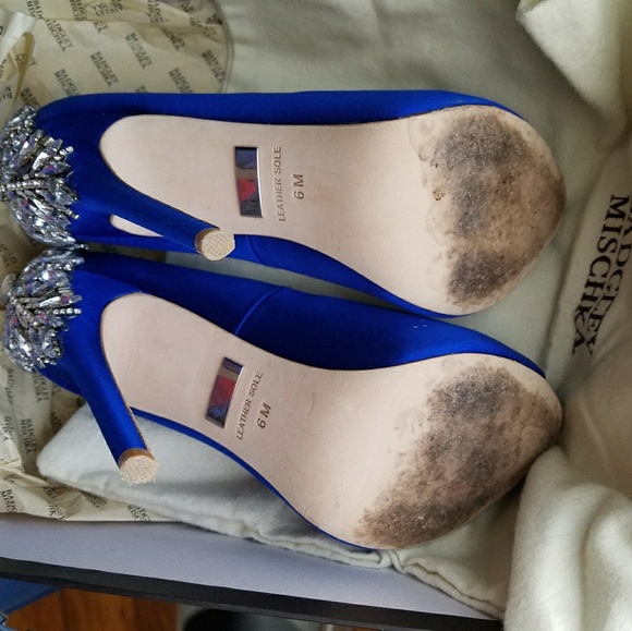 Badgley Mischka Kiara embellished peep toe pumps - Picture 6 of 7